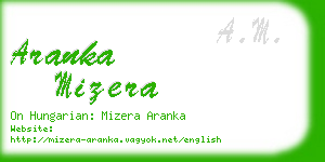 aranka mizera business card